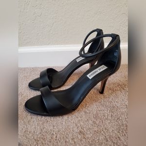 Sleek Black Ankle Strap Sandals